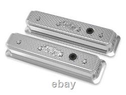 Holley Finned Valve Covers for Small Block Chevy Engines Polished 241-248