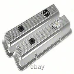 Holley SBC Muscle Series Valve Covers Small Block Chevy Polished Finish