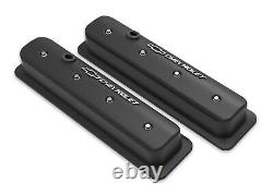 Holley Stain Black Machined SBC Center Bolt Valve Cover For ZZ6 / Vortec