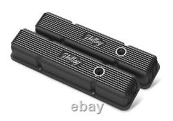 Holley Valve Cover Black Emissions Provisions for 58-86 Small Block Chevy Engine