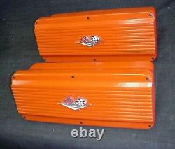 Larson Engineering Aluminum Valve Covers Chevy Sbc Small Block 327 350 Rat Rod