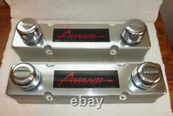 New Avanti II Custom Valve Covers with Breather Caps small block Chevy engines