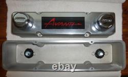 New Avanti II Custom Valve Covers with Breather Caps small block Chevy engines
