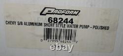 Proform 68244 Engine Water Pump Short Style Polished Small Block Chevy