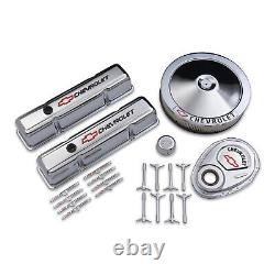 Proform for Engine Dress-Up Kit Chrome withRed Chevy Logo Fits SB Block Chevy
