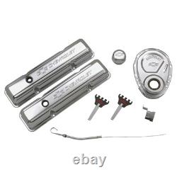 Proform for Engine Dress-Up Kit Chrome with Stamped Chevy Logo Fits SB Block