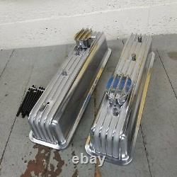 SBC Center Bolt Finned Valve Covers/ PCV Breathers Small Block Chevy 350 LSX GM