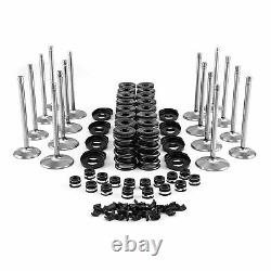 SBC Small Block Chevy 350 Cylinder Heads Build Kit Valves Springs Keepers 7/16