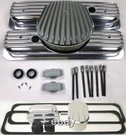 SBC Small Block Chevy 87-UP Tall Alum Engine Dress Up Kit CenterBolt Valve Cover