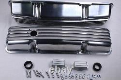 SBC Small Block Chevy FINNED Aluminum Engine Dress up Kit Covers Air Cleaner PCV