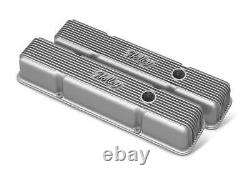 SBC Vintage Series Finned Valve Covers Natural Cast Finish 241-240