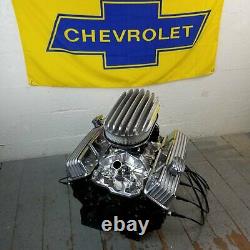 SB Chevy 15 Deep Fin AC Engine Dress Up Kit Tall Valve Covers PCV Breathers 350