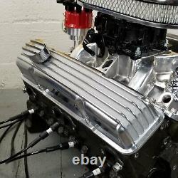 SB Chevy 15 Finned AC Engine Dress Up Kit Valve Covers Breathers 283 327 350 V8