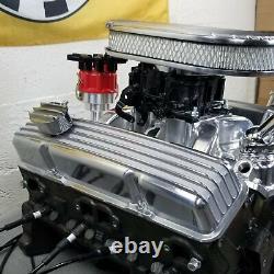 SB Chevy 15 Finned AC Engine Dress Up Kit Valve Covers PCV Breathers v8 400 350