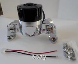 SMALL BLOCK CHEVY 327 350 Chrome Aluminum Electric Water Pump 35 GPM HIGH FLOW