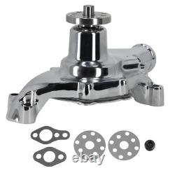 Short Water Pump for Small Block Chevy SBC 283 305 327 350 Chrome High Volume
