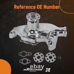 Short Water Pump for Small Block Chevy SBC 283 305 327 350 Chrome High Volume