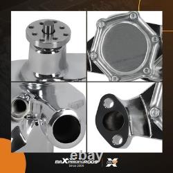 Short Water Pump for Small Block Chevy SBC 283 305 327 350 Chrome High Volume