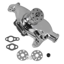 Short Water Pump for Small Block Chevy SBC 283 305 327 350 Chrome High Volume