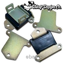 Small & Big Block Chevy Black Polyurethane Motor Mounts Engine SBC BBC 350 PAIR