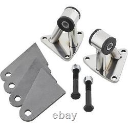 Small & Big Block Chevy Polished Stainless Engine Motor Mounts SBC 350 BBC 454