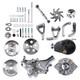 Small Block Accessory Drive Kit For Chevy Chevrolet With Long Water Pump Chrome