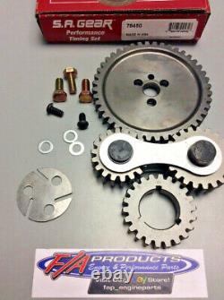 Small Block Chevy 350 Roller Cam Engine Gear Drive Timing Kit S. A. GEAR 78450