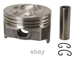 Small Block Chevy 400 V8 Hypereutectic Dish Top Piston Set with matching Rings