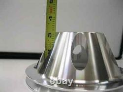Small Block Chevy CHROME Short Alum Water Pump + 1 Groove Crankshaft Pulley Kit
