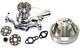 Small Block Chevy Chrome Short Aluminum Water Pump + 2 Double Groove Pulley Kit
