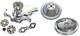 Small Block Chevy Chrome Short Water Pump & 1 / 1 Groove Crankshaft Pulley Kit