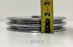 Small Block Chevy CHROME Short Water Pump & 1 / 2 Groove Crankshaft Pulley Kit