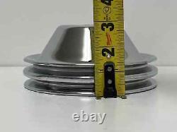 Small Block Chevy CHROME Short Water Pump & 2 / 2 Groove Crankshaft Pulley Kit