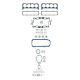 Small Block Chevy Engine Gasket Set Fel-pro Sbc 75-79 New Kit