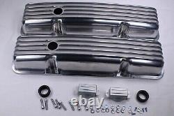 Small Block Chevy FINNED Aluminum Engine Dress Up Kit Air Cleaner & Valve Covers