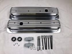 Small Block Chevy Finned Center Bolt Aluminum Engine Dress Up Kit 87+ Tall SBC