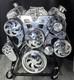 Small Block Chevy Sbc 350 Polish Aluminum Engine Serpentine Kit Alt Ps A/c