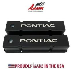 Small Block Chevy Tall Valve Covers with Pontiac Logo (CHEVY ENGINES ONLY)