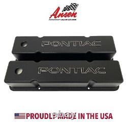 Small Block Chevy Tall Valve Covers with Pontiac Outline Logo (CHEVY ENGINES ONLY)