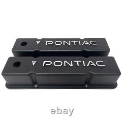 Small Block Chevy Tall Valve Covers with Pontiac RAISED Logo (CHEVY ENGINES ONLY)