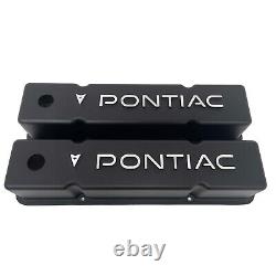 Small Block Chevy Tall Valve Covers with Pontiac RAISED Logo (CHEVY ENGINES ONLY)