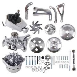 Small Block Chrome Kit for Chevy Chevrolet 350 with Long Water Pump Alternator