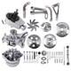 Small Block Chrome Kit For Chevy Chevrolet 350 With Long Water Pump Alternator