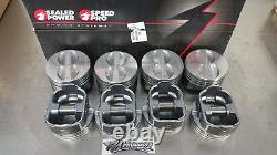 Speed Pro H345DCP Small Block Chevy 350 Flat Top Piston Set Coated Std Bore