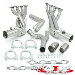 Stainless Exhaust Manifold Header +Y-Pipe For 2014-2018 Silverado Sierra 5.3 6.2