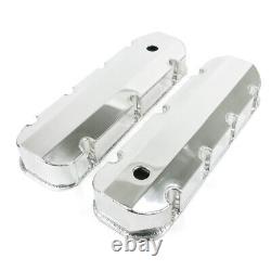 TSP JM8092-8P Chevy Big Block Short Bolt Fabricated Aluminum Valve Covers with Bre