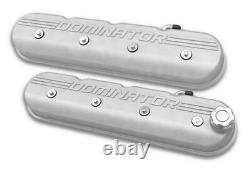 Tall LS Valve Covers with Dominator Logo Natural Cast 241-118