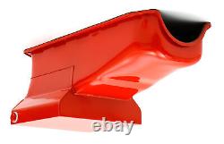 Trans-Dapt 9726 Engine Oil Pan Orange Paint Steel 7 qt for Small Block Chevy