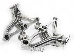 Twin SS Header/Manifold for 66-96 Chevy Small Block V8 Angle Plug Head