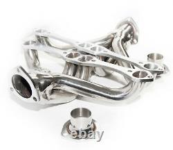 Twin SS Header/Manifold for 66-96 Chevy Small Block V8 Angle Plug Head